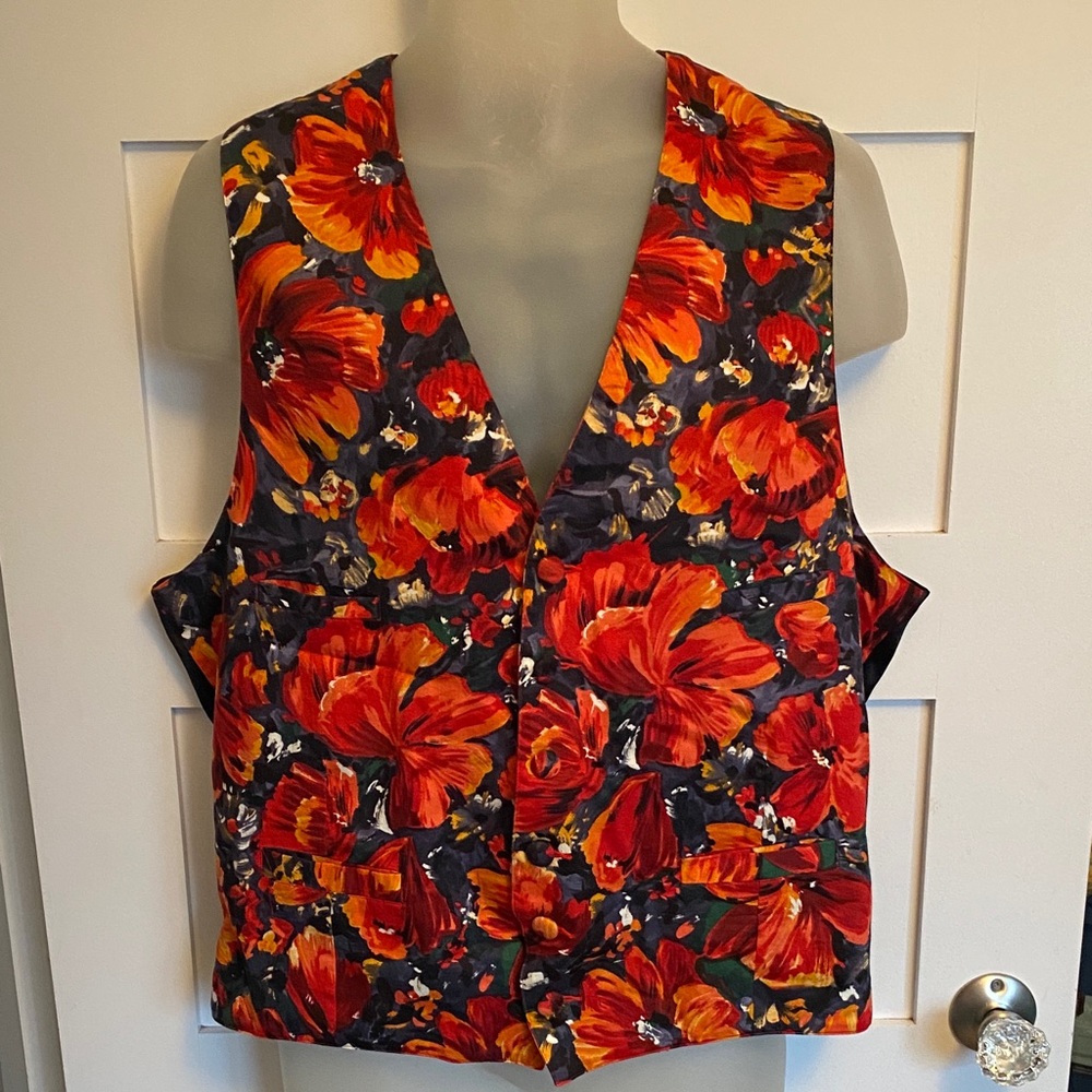 Mens Paul Smith Sportswear Floral Vest Med